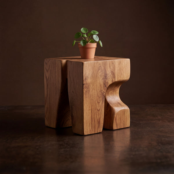 Hand-Crafted Oak Side Table